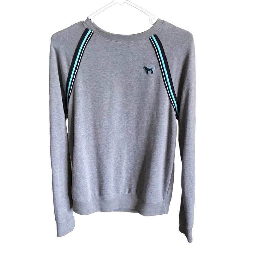 Victoria’s Secret PINK size XS gray sweatshirt long sleeve dog logo